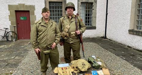 Living history actors dressed as American GIs