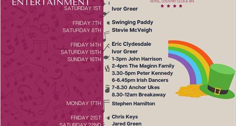 March entertainment at The Burrendale Hotel, Newcastle
