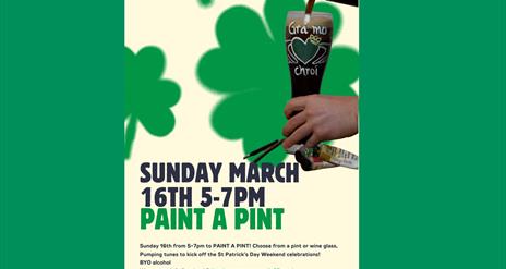 Paint a pint glass for Saint Patrick's day at art studio 23 Newry