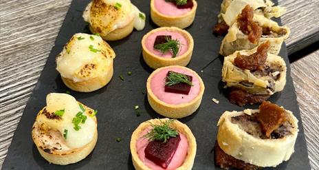 Newry Food Tour - Canapes on a slate