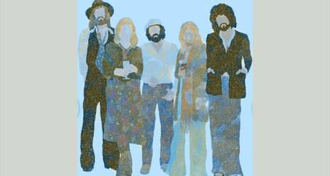 Illustration of the five piece band Fleetwood Mac. A Tribute band performing 'Songs In The Key Of Fleetwood Mac' at Down  Arts Centre on 21 March 2025