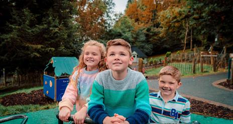 Children enjoying the adventure playpark at Slieve Gullion Forest Park.