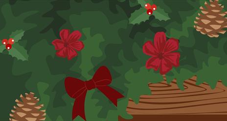 Festive wreath graphic