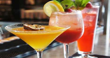 Cocktails at the bar