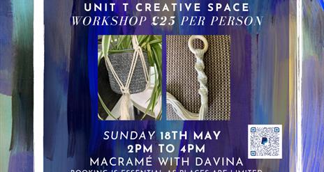 flyer of details of macrame workshop