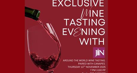 Poster advertising wine tasting evening