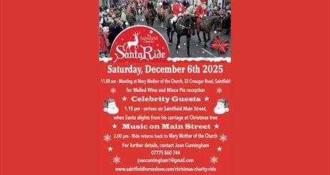 poster with all event times on a red backgound