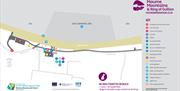 Map showing visitor information for Cranfield Amenity Area