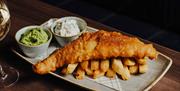 Fish and chips served by Percy French