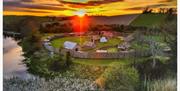 Sunset over Ballydugan Medieval Settlement