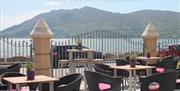 View from the front door of The Whistledown Hotel, Warrenpoint overlooking the front shore.