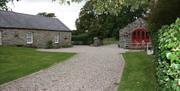 Gravel drive to Mill Cottage and Stable Cottage