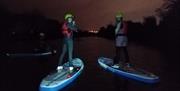 Having fun on the water at night