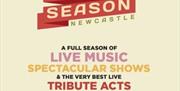 Poster for Newcastle Summer Season, Newcastle County Down. Live music and shows. www.summerseason.co.uk