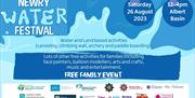 Details of Newry Water Festival, Saturday 26 August 2023, Albert Basin, Newry.  Free family event. Water and Land based activities (canoeing, climbing