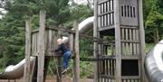 Children enjoying playing in Slieve Gullion Adventure Playpark in Slieve Gullion Forest Park