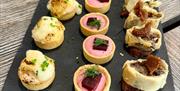 Newry Food Tour - Canapes on a slate