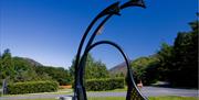 Mourne Hand public art along the walking trails at Silent Valley Mountain Park, Kilkeel