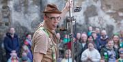 Audient enjoying entertainment at Down County Museum