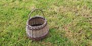 Hand woven willow basket