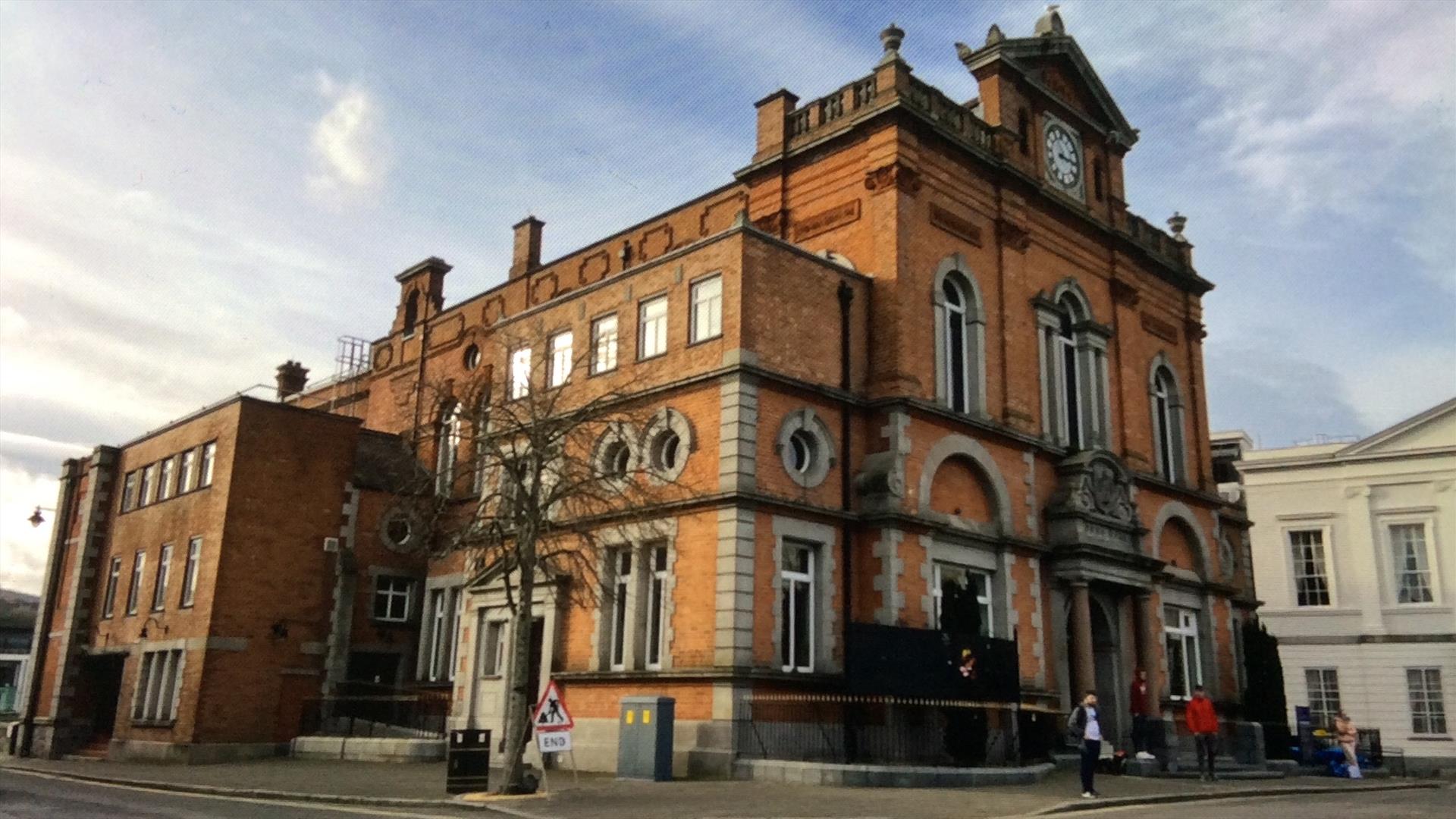 A view of the outside of Newry Town Hall