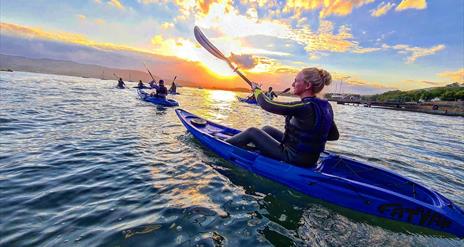 Kayaking sessions sunset