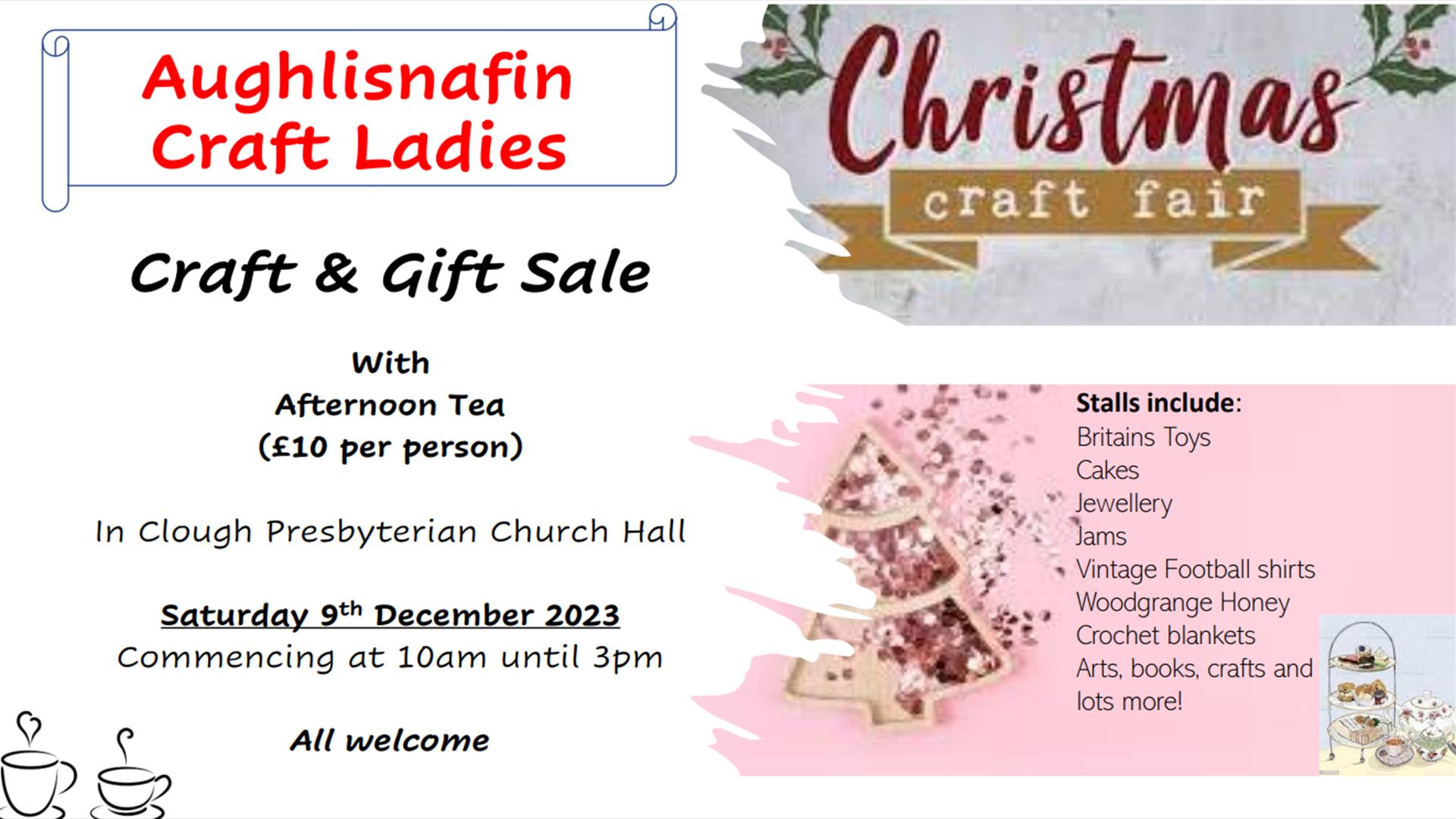 Flyer advertising Christmas Craft Fair, Aughlisnafin County Down