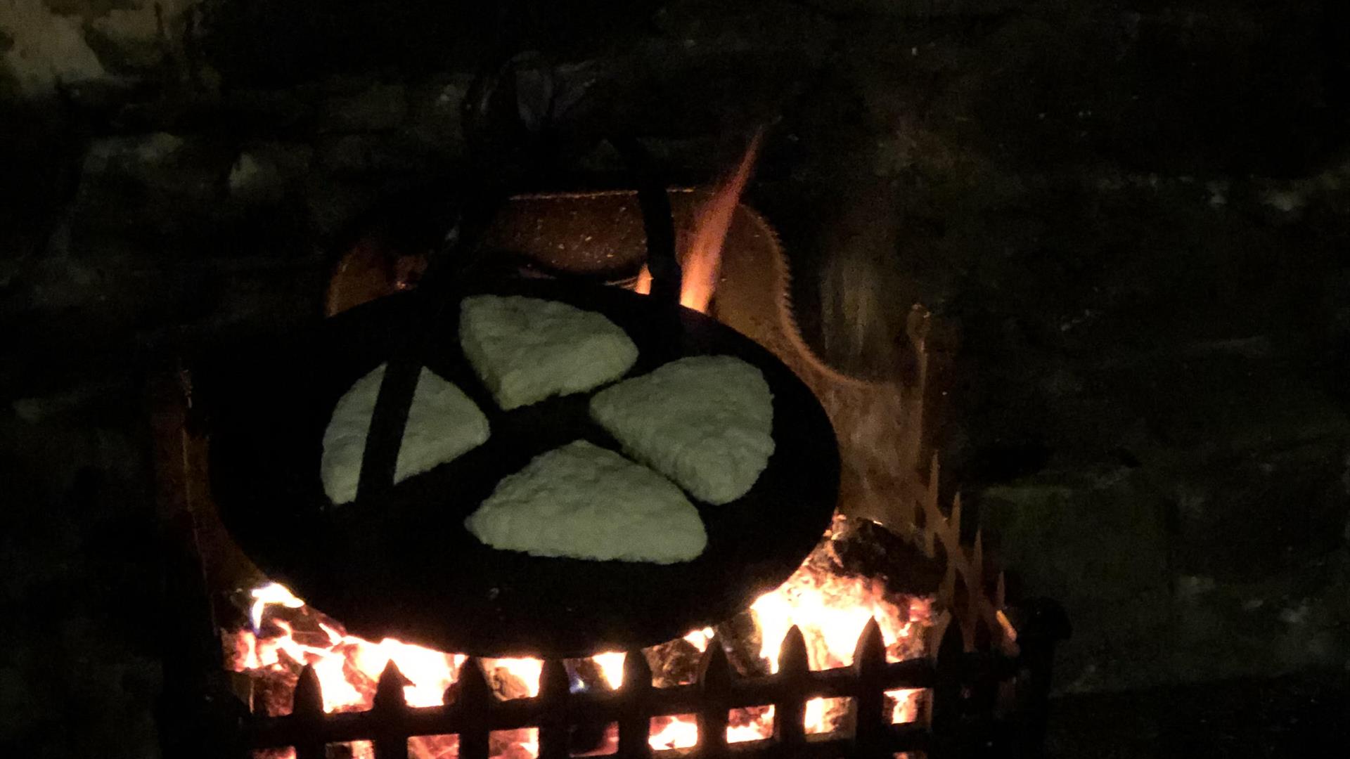 Making Soda Breads the traditional way over an open fire