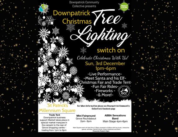 Downpatrick Christmas lights switch on