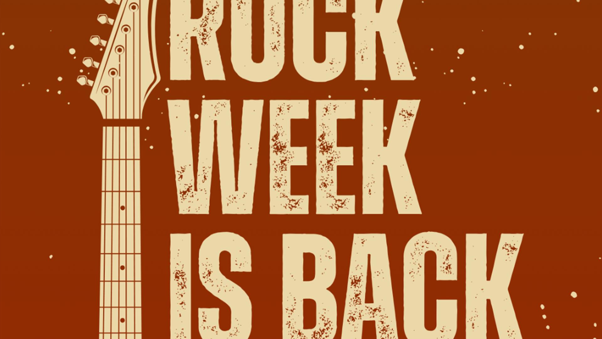 Guitar poster advertising Rock Week