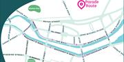 St Patrick's Day Parade in Newry route map.