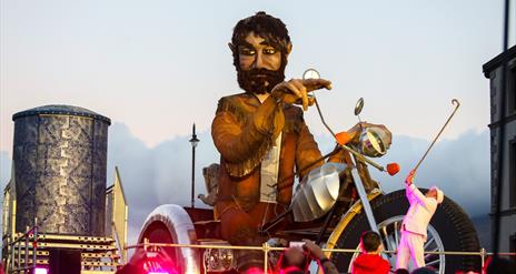 Wake the Giant Festival - Fionn Mac Comhaill on his motorbike