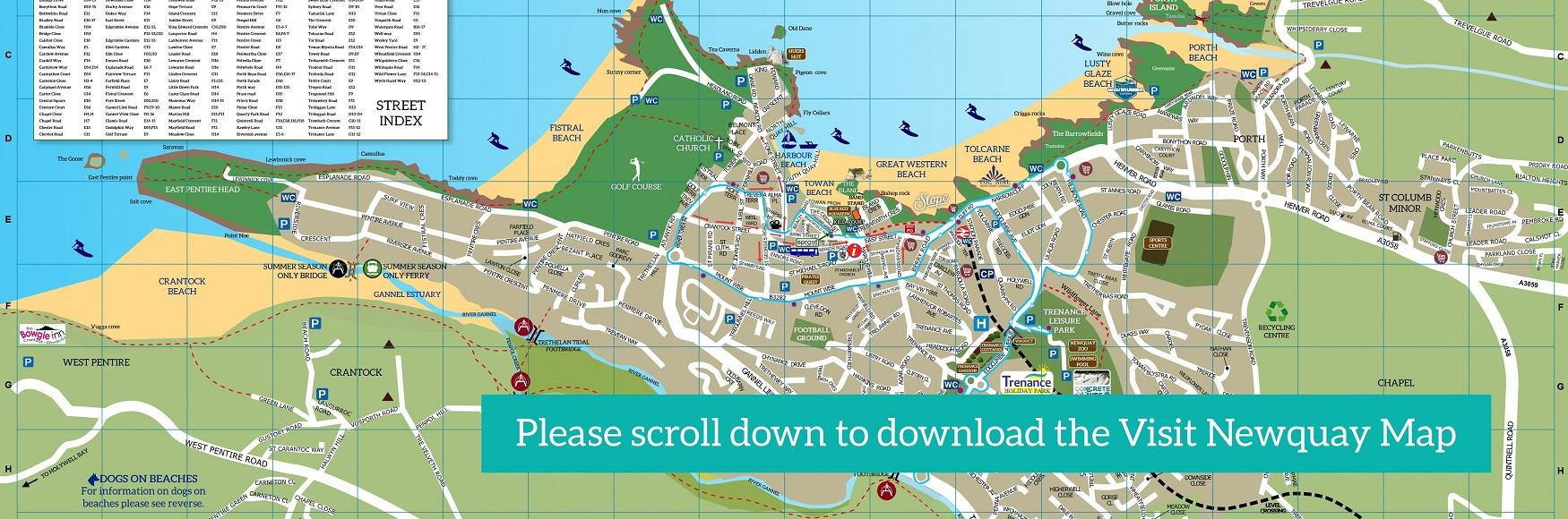 Map Of Newquay Cornwall Maps - Newquay