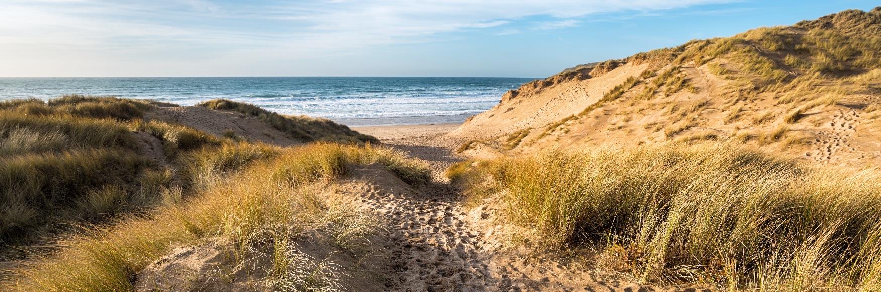 Sand Dunes at Holywell Bay