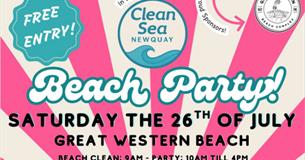 Clean Sea Newquay Beach Party