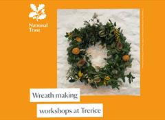 Christmas wreath making workshop at Trerice 2024