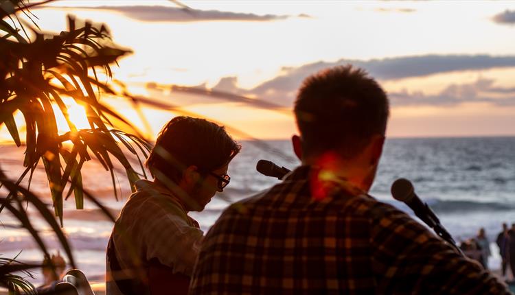 Sundowner Sessions on Lusty Glaze Beach