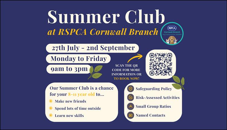 Summer Club at RSPCA Cornwall Branch