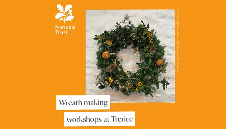 Christmas wreath making workshop at Trerice 2024