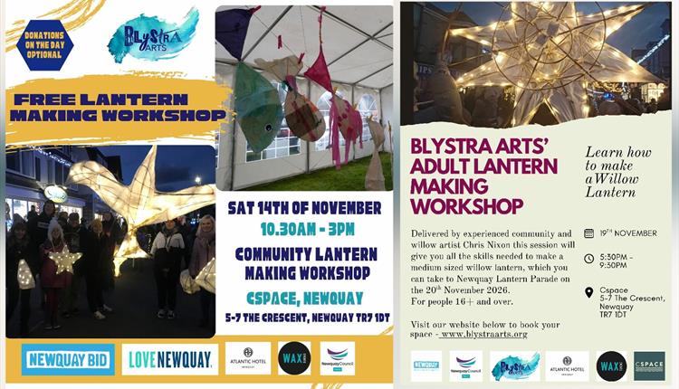 Newquay Lantern Making Workshops 2026