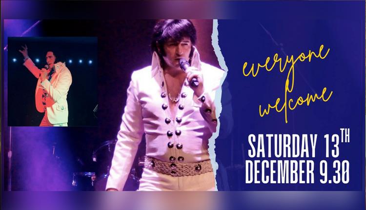 James Burrell as Elvis at the Newquay Rowing Club