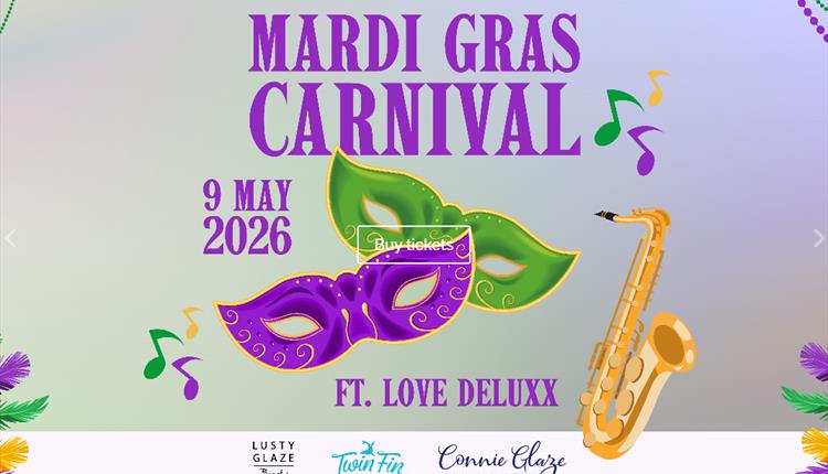Mardi Gras Carnival at Lusty Glaze Beach!