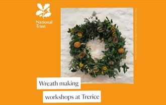 Christmas wreath making workshop at Trerice 2024