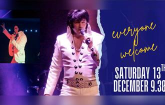 James Burrell as Elvis at the Newquay Rowing Club