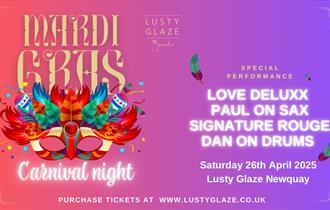 Mardi Gras Carnival at Lusty Glaze Beach!