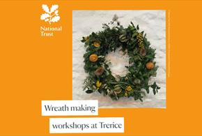 Christmas wreath making workshop at Trerice 2024