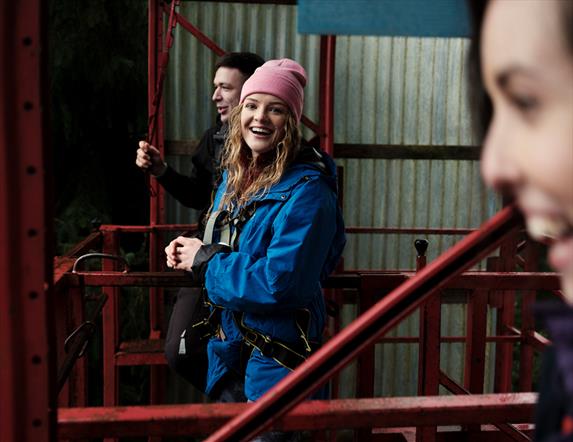 Image shows a group of people enjoying themselves at Todd's Leap