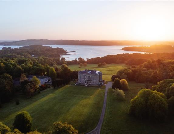 Castle Ward in sunset.