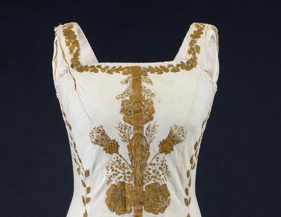 A rare surviving toile for the 1937 coronation gown of Queen Elizabeth The Queen Mother
