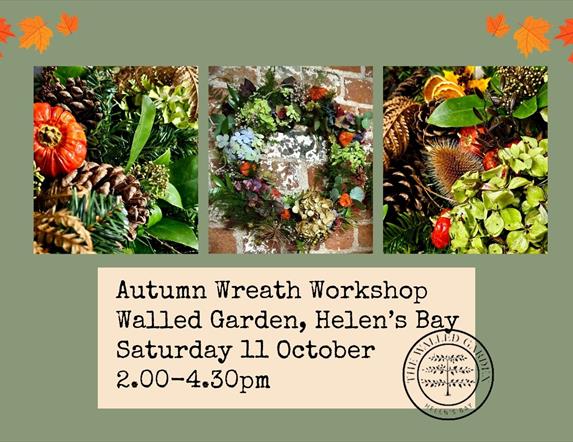 Autumn Wreath Workshop in the Walled Garden